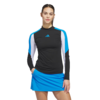 Adidas Beyond Color Block Long Sleeve Mock Neck Top