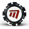 Poker Chips with Mag Ball Marker Black/White pack 2