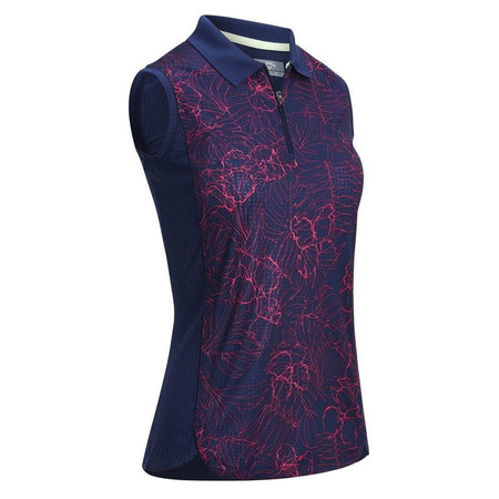 Callaway Sleeveless Tropical Print Polo