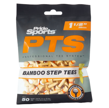 Pride PTS Bamboo Tees  - 38 mm Tees Pack 50